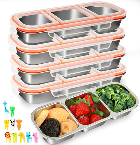 JUJOJB 4-pack Bento Box assembled for organized on-the-go meals.