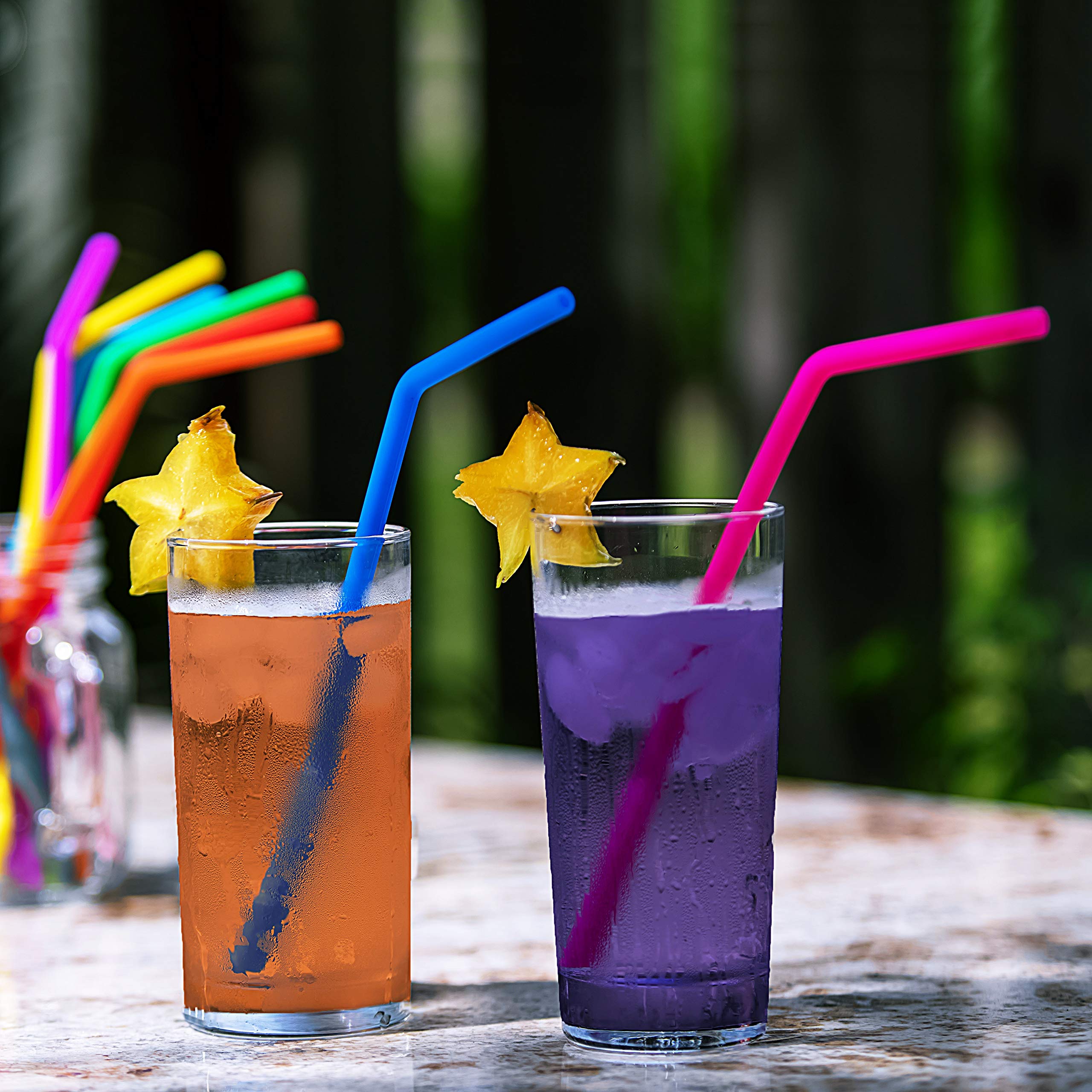 Juju World BPA-free straws prevent rubber taste during sipping.