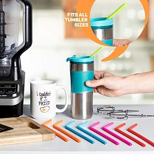 Juju World silicone straw set is dishwasher safe for quick cleanup.