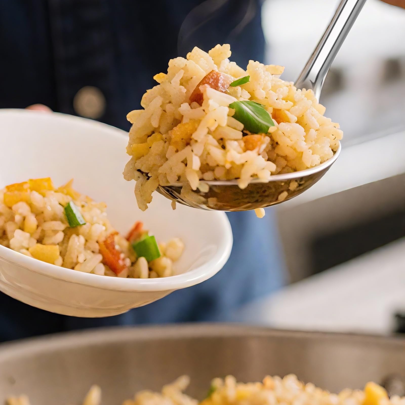JULIPRO spoons with heat-resistant handles stay comfortable when hot