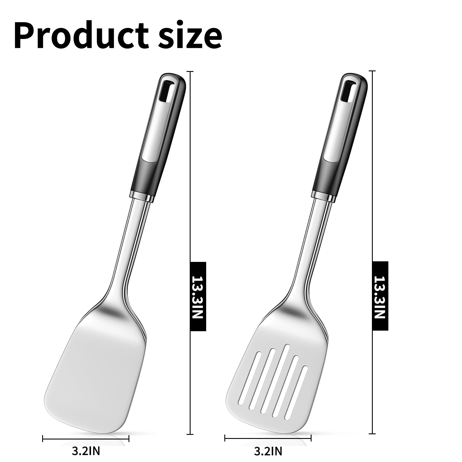 JULIPRO solid spatula closeup highlighting precise flipping and lifting