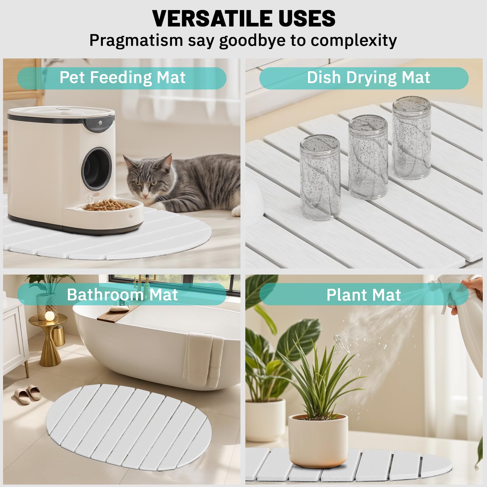 Julysky drying mat for dishes, bottles, and cups on counters.