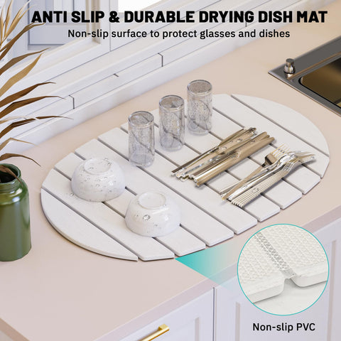 Julysky durable easy-clean drying mat resists wear and cleans easily.