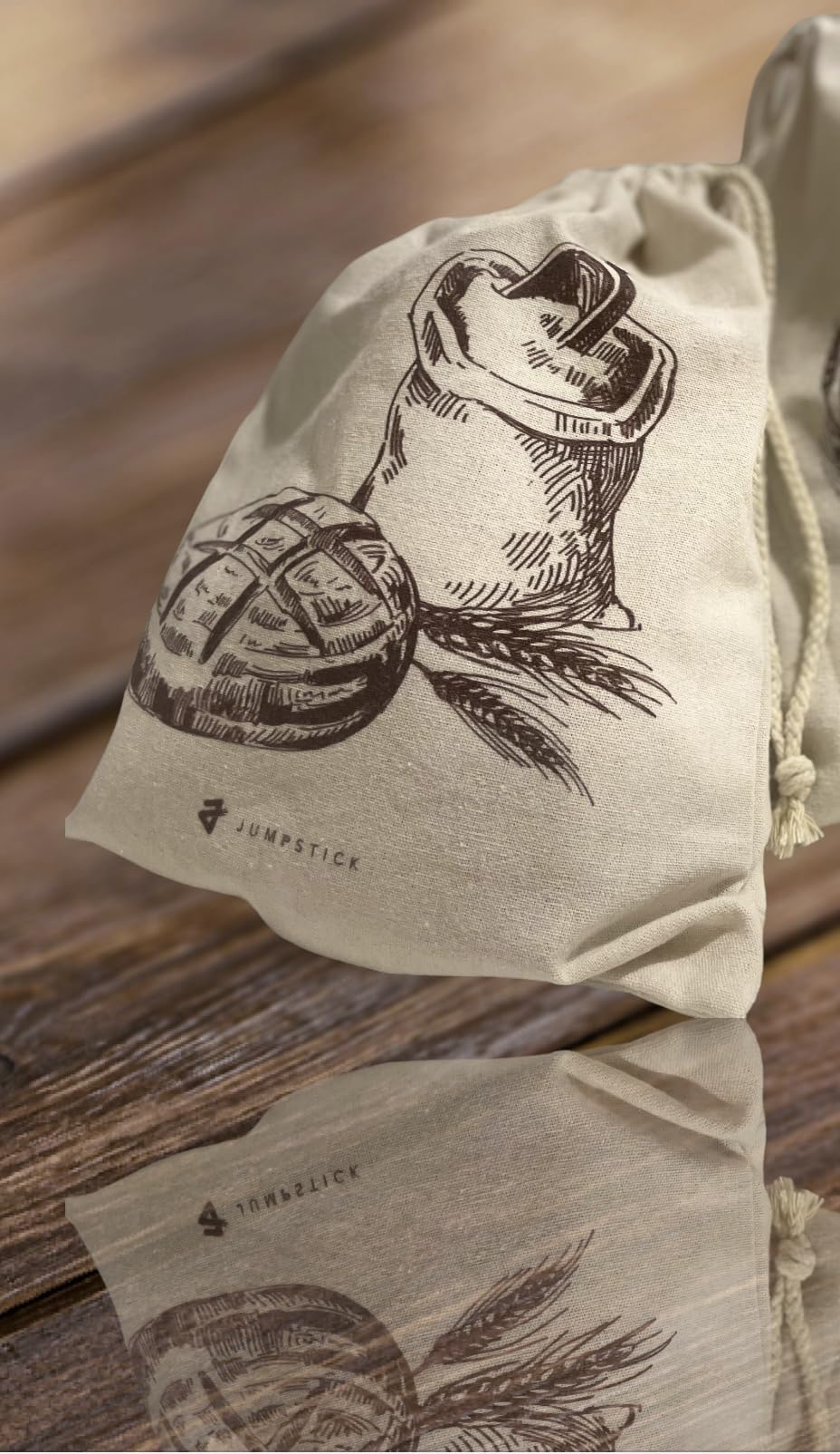Jumpstick artisan bread bag 13x15 fits full loaves for stylish storage.