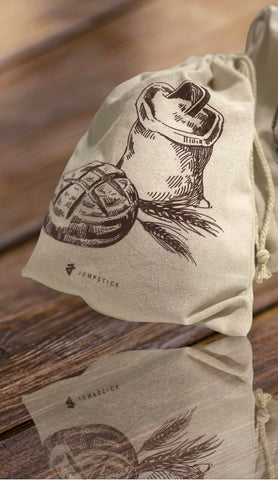 Jumpstick artisan bread bag 13x15 fits full loaves for stylish storage.