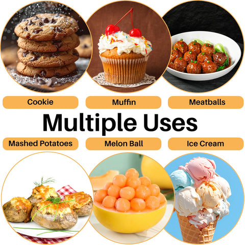 Junadael J cookie scoop dishwasher-safe for easy cleanup.