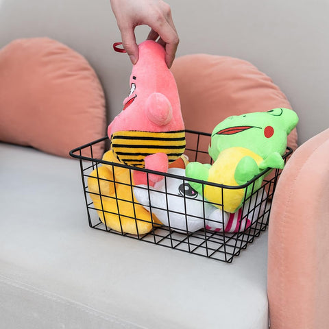 JUNCHU CHERRY wire basket ideal for kitchen, bathroom, or bedroom organization.