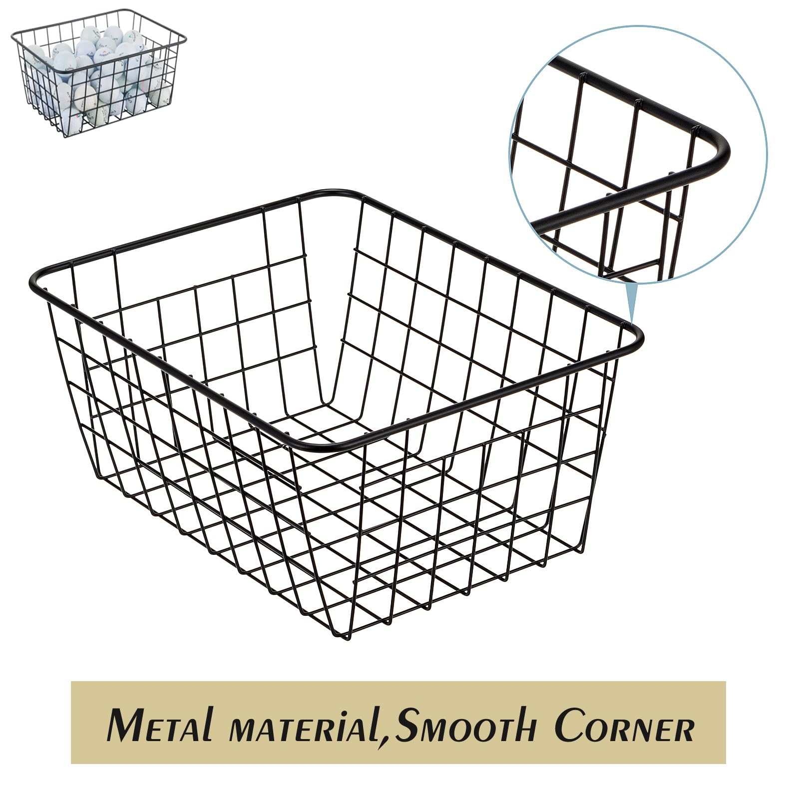 JUNCHU CHERRY wire basket smooth-edge finish protects surfaces.