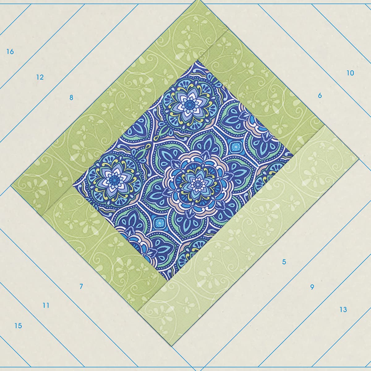 June Tailor placemats pattern helps beginners with piece-by-number construction
