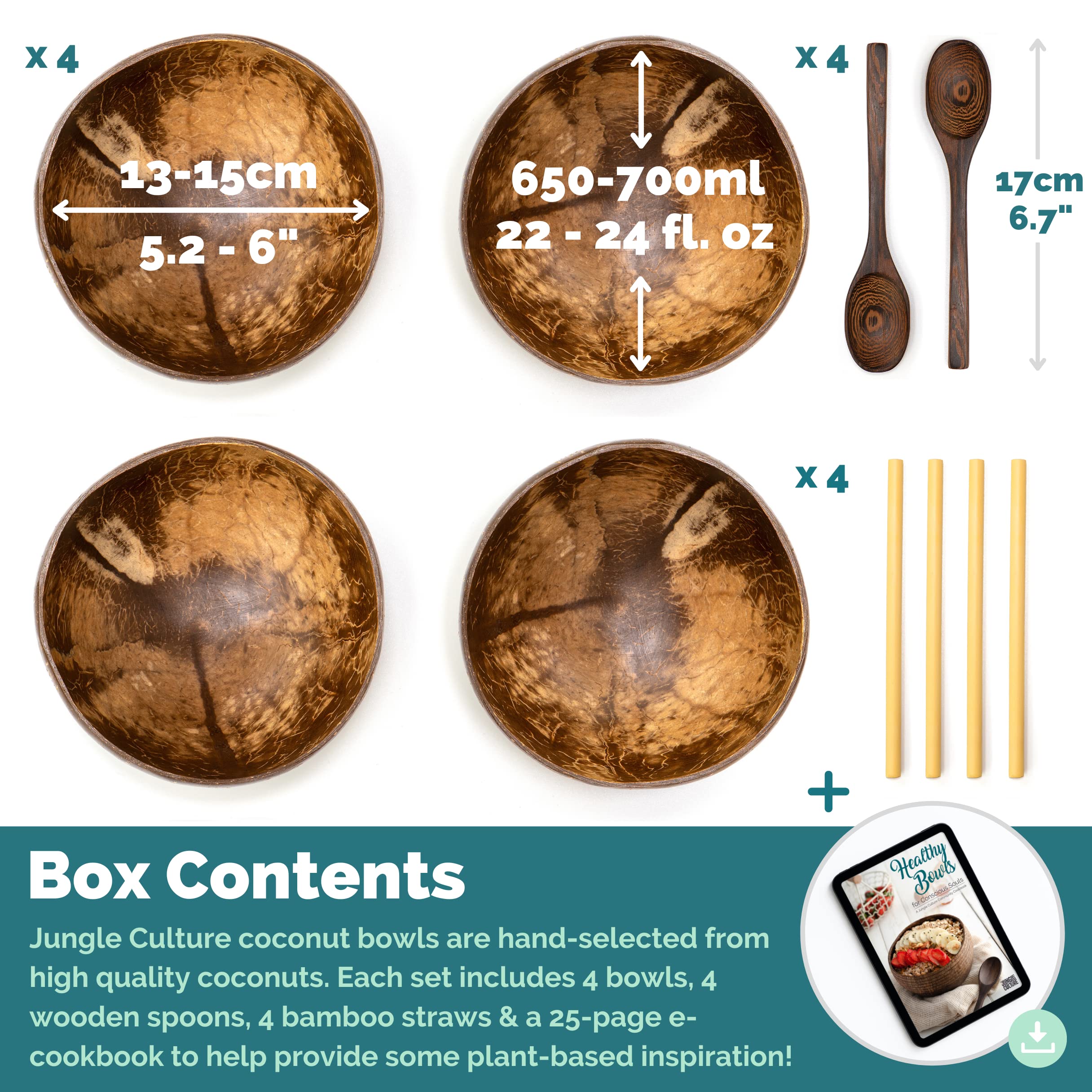 Jungle Culture wooden spoons set paired with bowls for easy eating