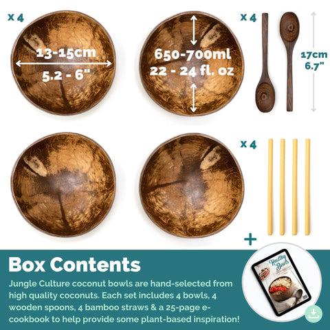 Jungle Culture wooden spoons set paired with bowls for easy eating