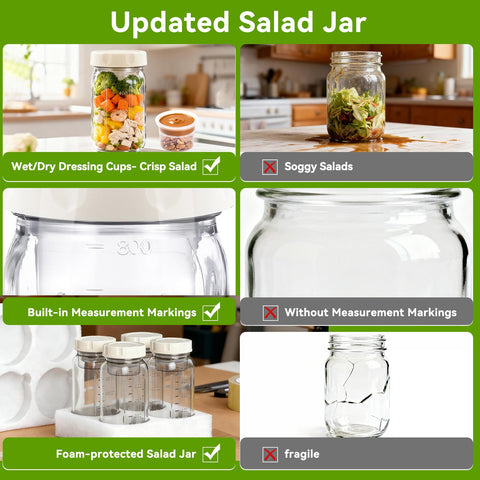 Junlin 4-pack with leakproof lids protects against spills during transport.