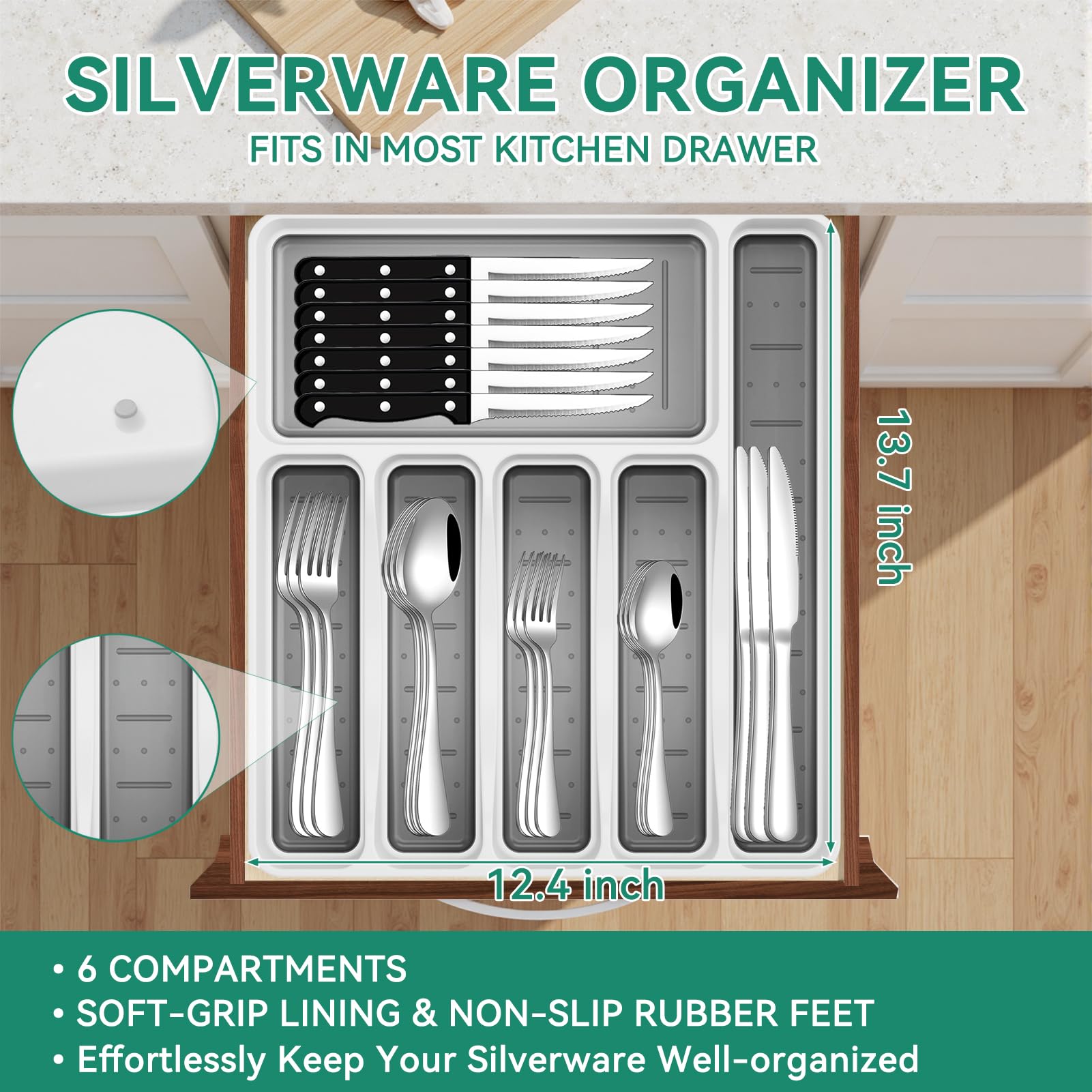 JUNLIN dishwasher-safe flatware supports easy everyday cleaning and maintenance.