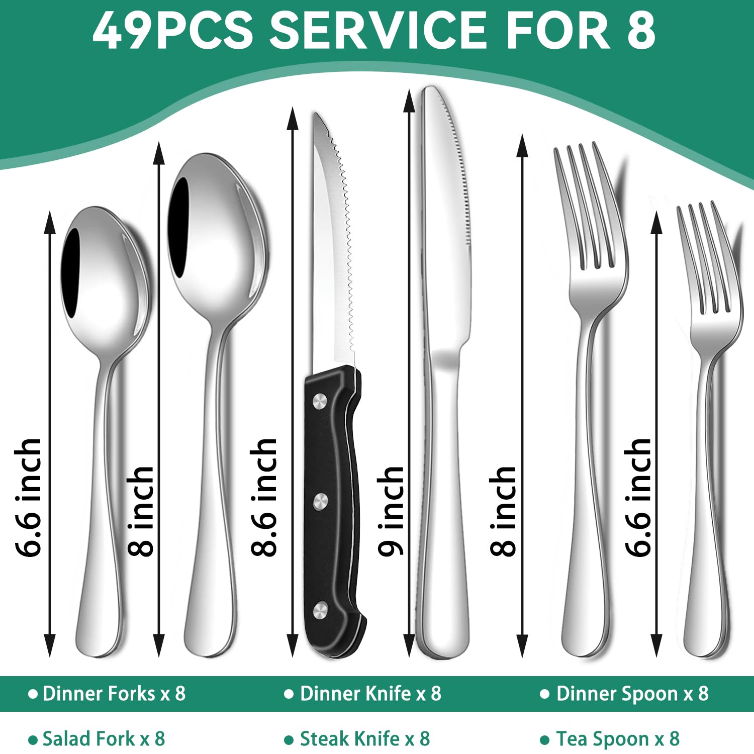 JUNLIN mirror-polish flatware close-up highlighting elegant shine and premium finish.