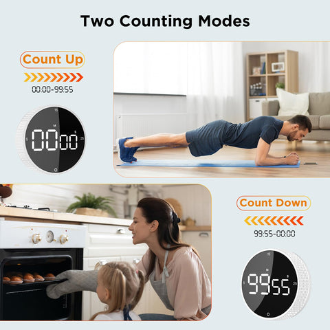 JUNVIL Upgrade Timer's compact design fits on any counter or fridge shelf.