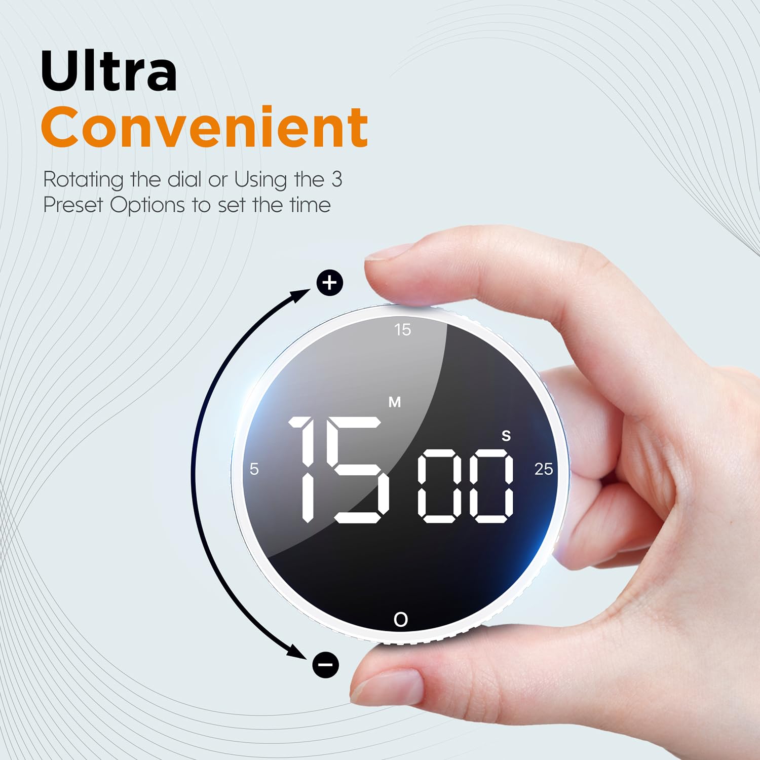 JUNVIL Upgrade Timer LED display provides quick visibility while cooking.