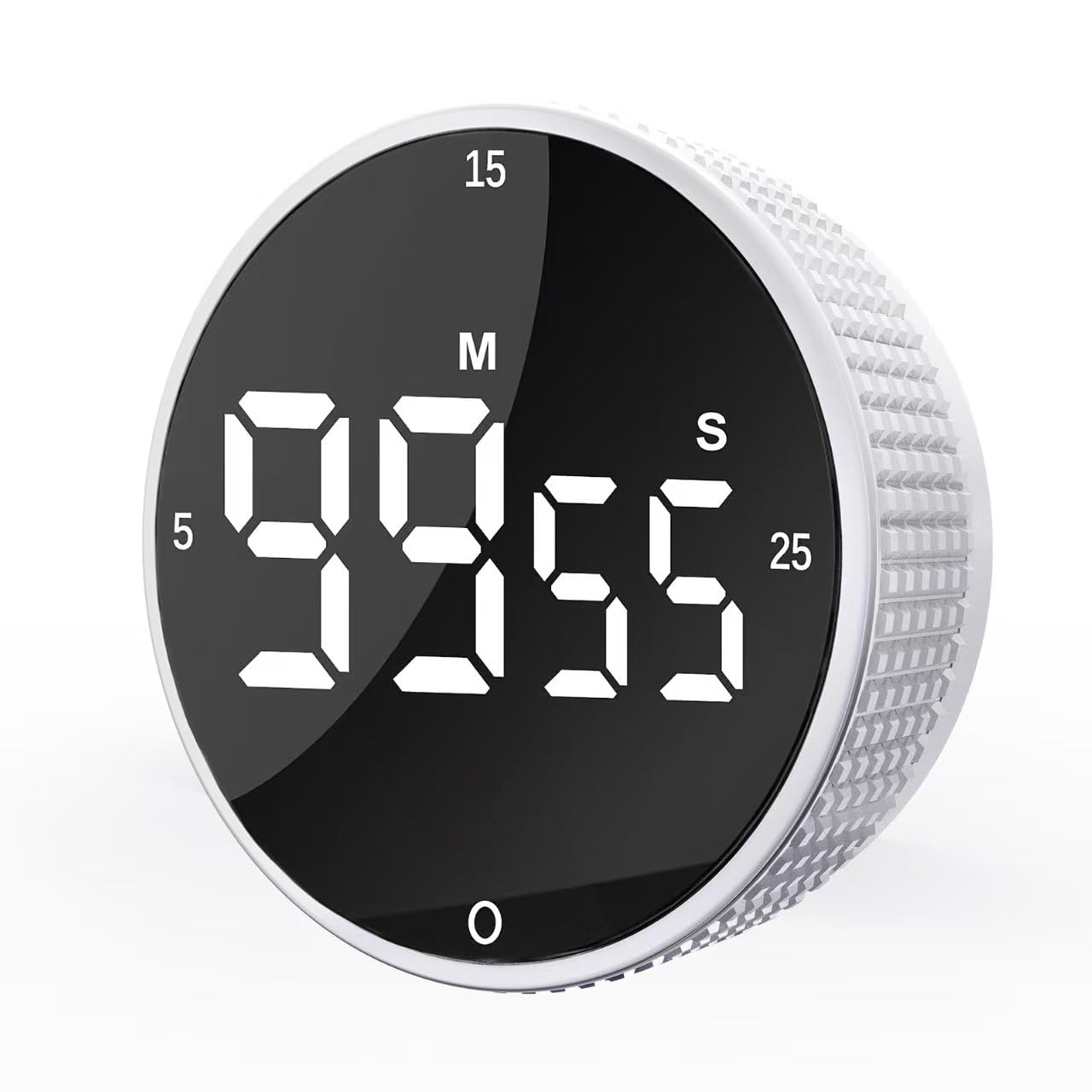 JUNVIL Upgrade Timer with magnetic back holds securely on metal surfaces for easy access.