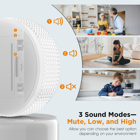 JUNVIL upgrade timer offers three adjustable alarm levels for alerts in any environment.