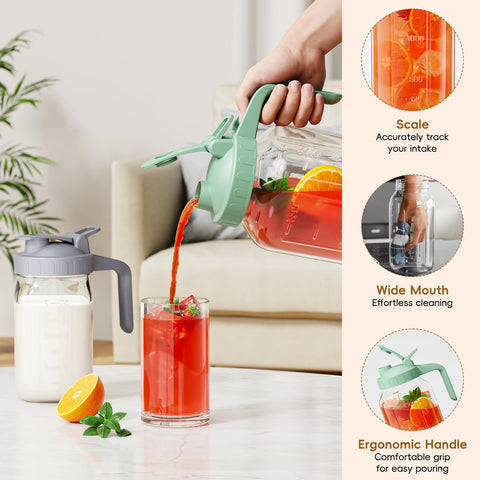 JunVpic ergonomic handle supports full jar weight for comfortable pouring