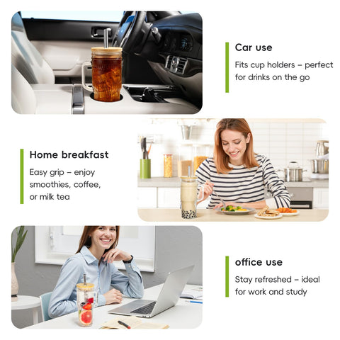 Two lid options offer flexible sealing for various beverages.