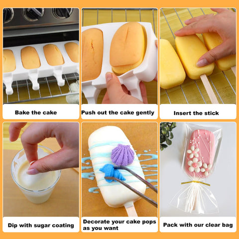 Juome cake pop sticks, 100-count, ready for dipping and decorating.