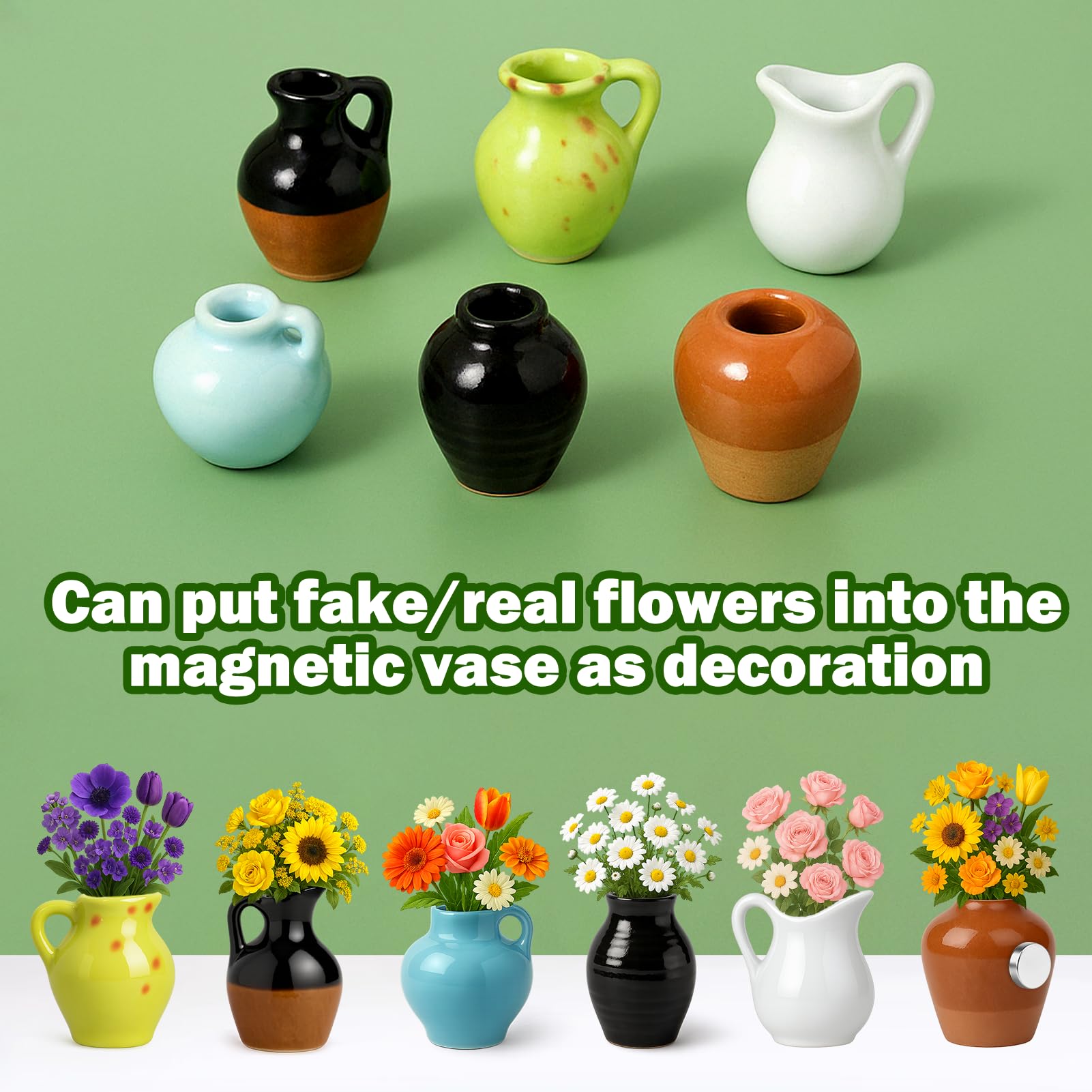 Gift-ready Juome vase magnets for plant lovers.
