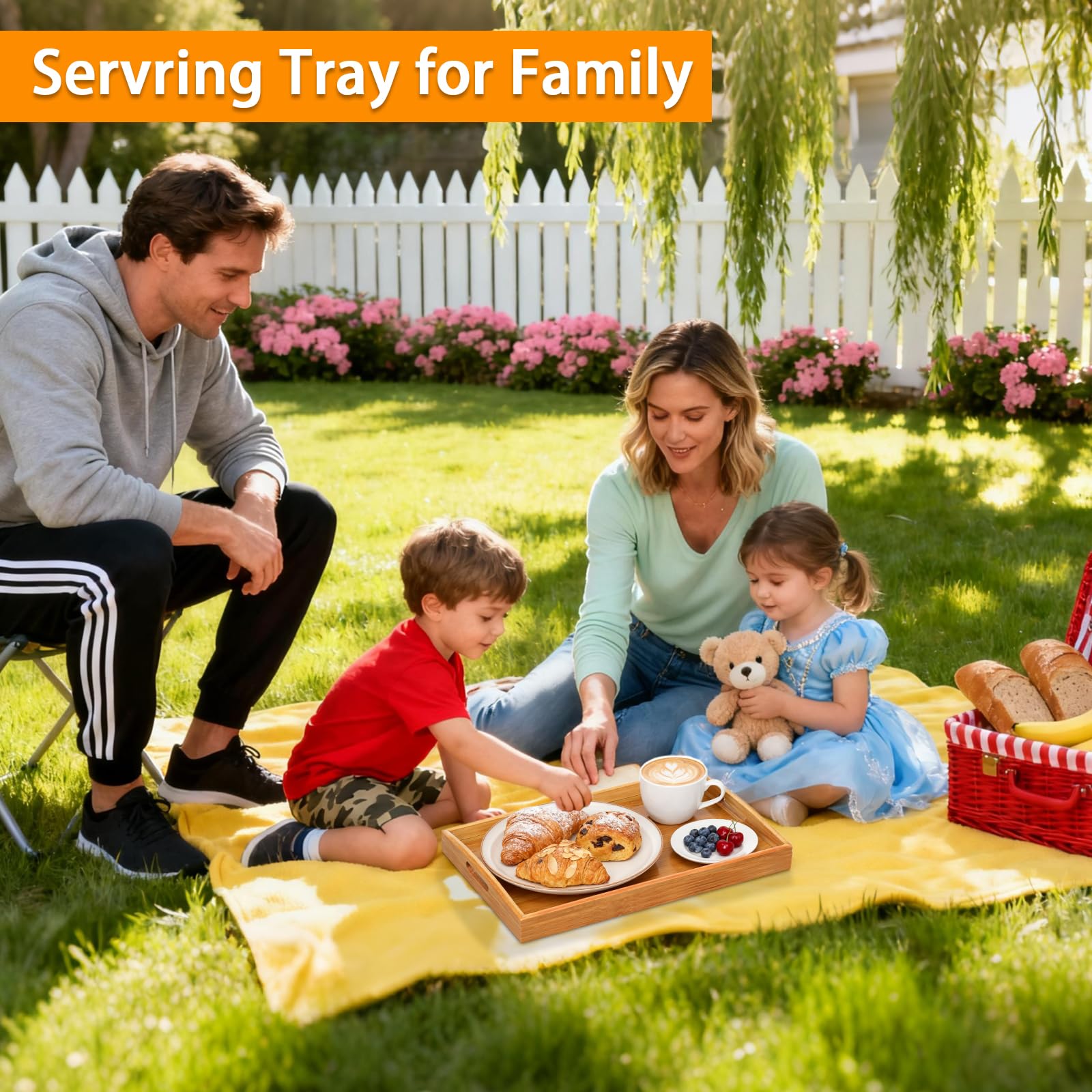 JUPELI tray with ergonomic handles makes carrying effortless.