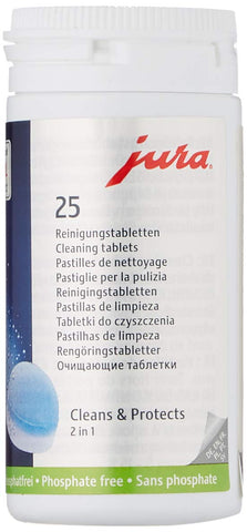 Jura 2-Phase Cleaning Tablets for fully automatic machines protect residue and simplify maintenance