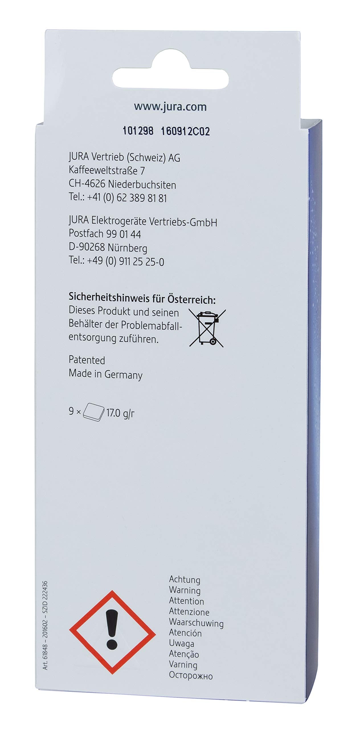 Jura combi pack tablets in use, instructional illustration, enabling quick cleaning sessions