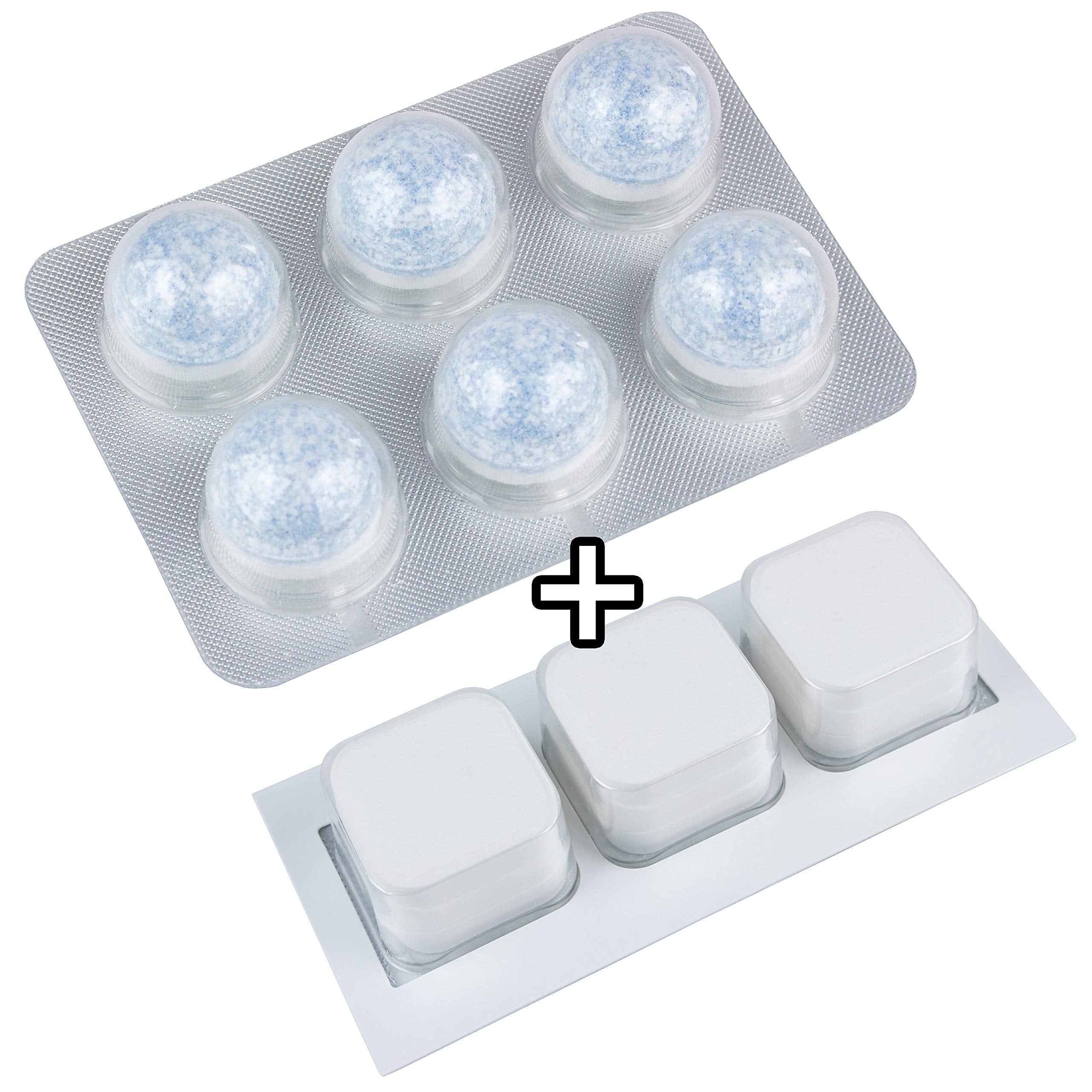 Jura descaling tablets bottle close-up, showing maintenance support