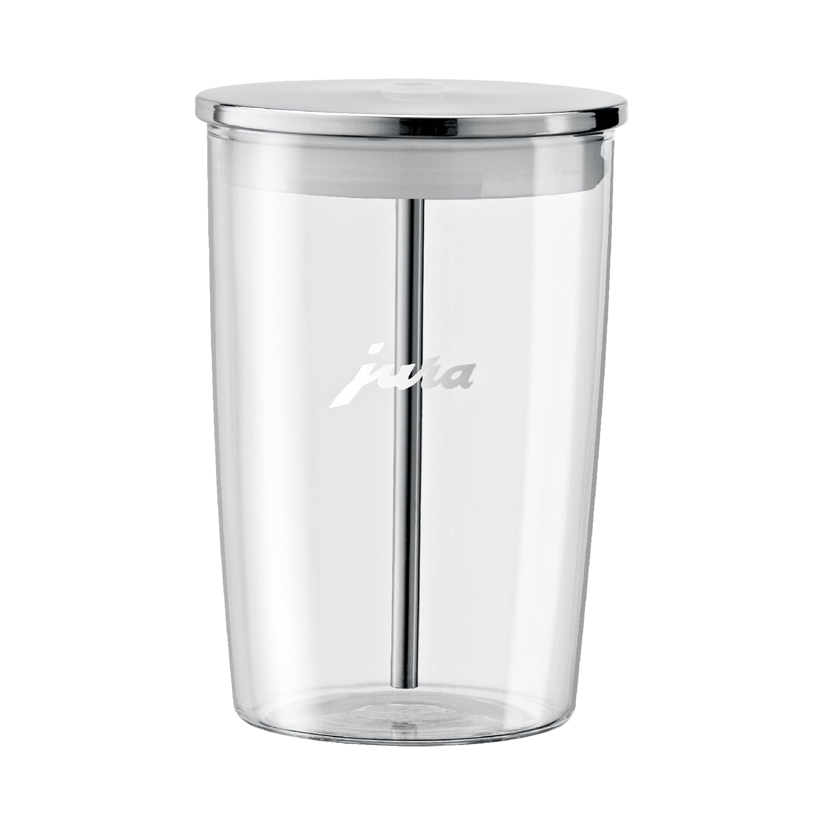 Jura glass milk container 0.5L ready for fridge storage and frothing