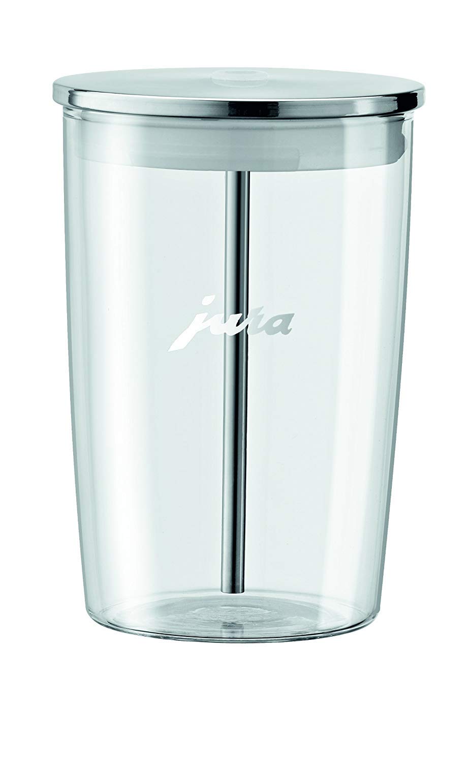 Jura glass milk container with 0.5l capacity, ideal for fresh milk for espresso drinks