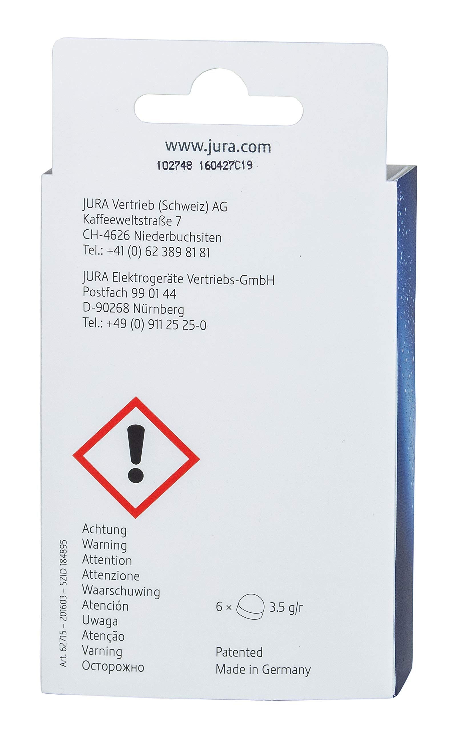 Jura Impressa-compatible tablets, product image, compatible with popular models for easy upkeep