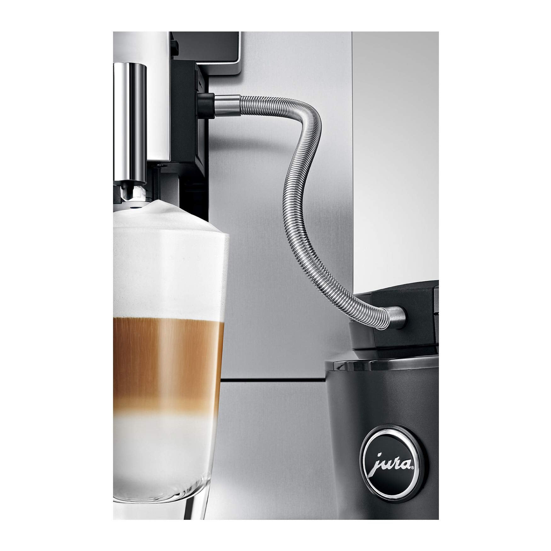 JURA opaque casing protects the milk pipe from UV light, preserving milk quality.