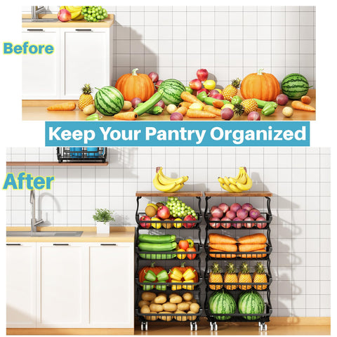 Jusdyrack mesh design promotes air circulation to keep produce fresh.