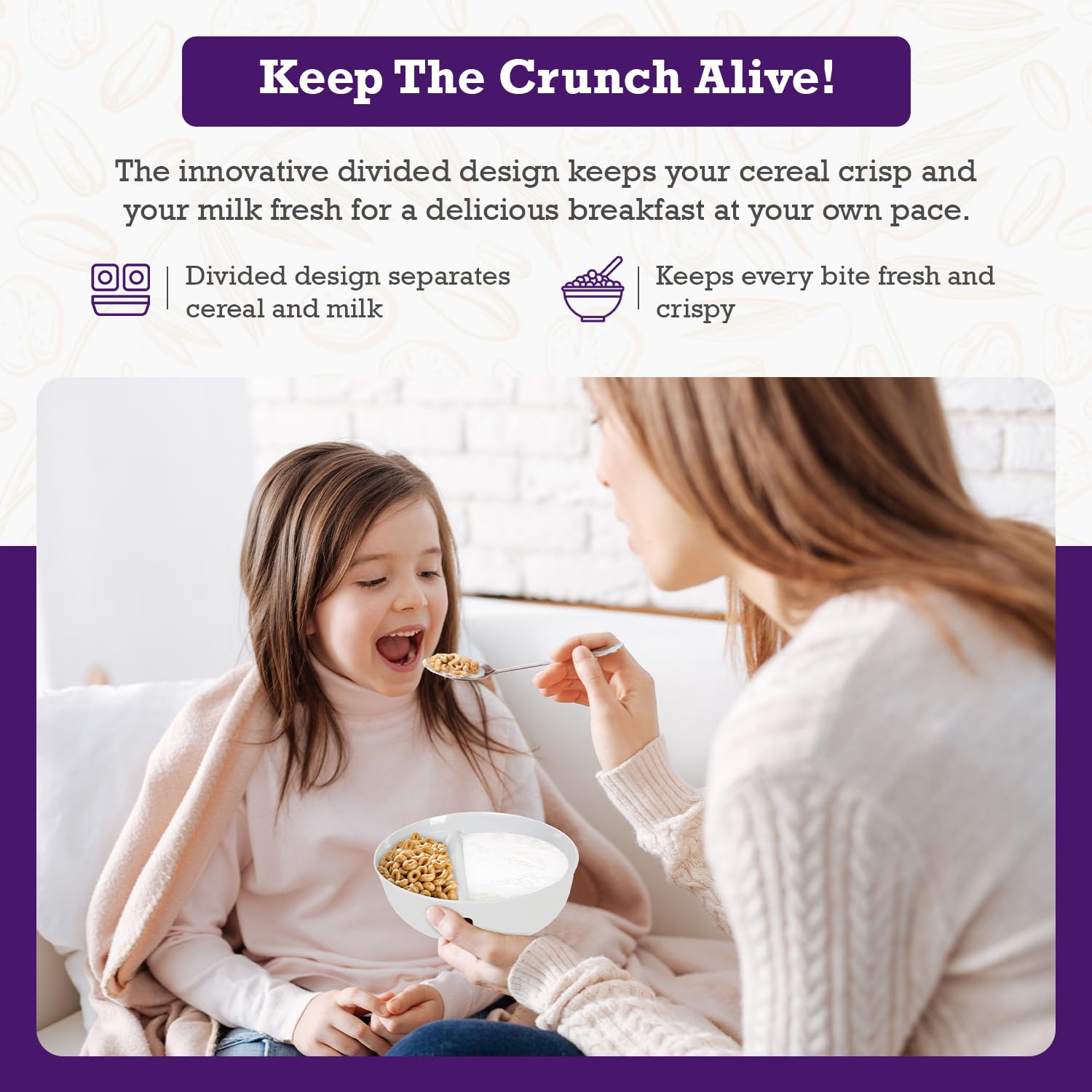 Just Artifacts Just Crunch microwave-safe BPA-free bowls for easy reheating.