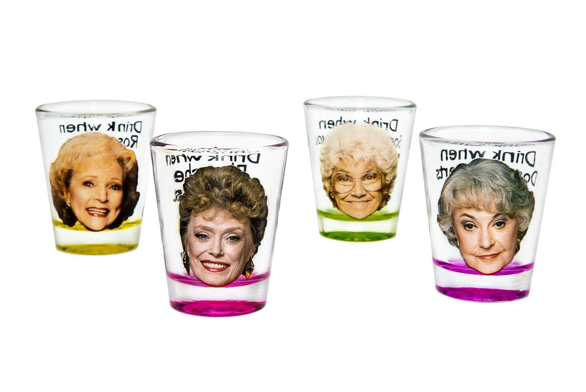 Just Funky Golden Girls shot glasses showcasing Blanche for festive toast moments.
