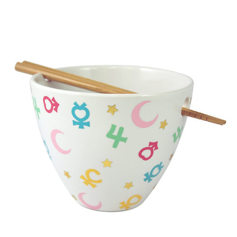JUST FUNKY Sailor Moon symbols complete ramen set, ready for quick meals and entertaining.