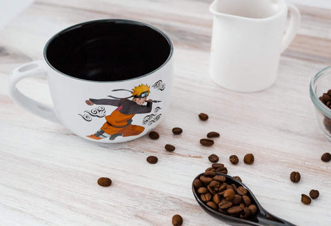 JUST FUNKY BPA-free ceramic mug for safe hot or cold beverages.