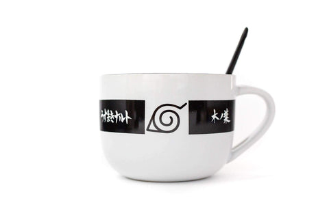 JUST FUNKY Naruto mug with spoon included for easy stirring.