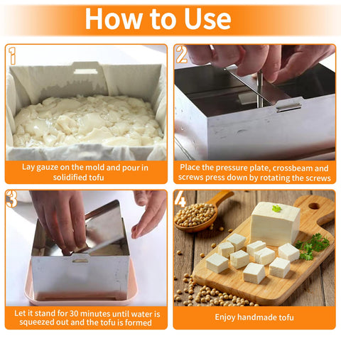 JUSTHERE Paneer Maker stainless mold enables homemade cheese blocks.