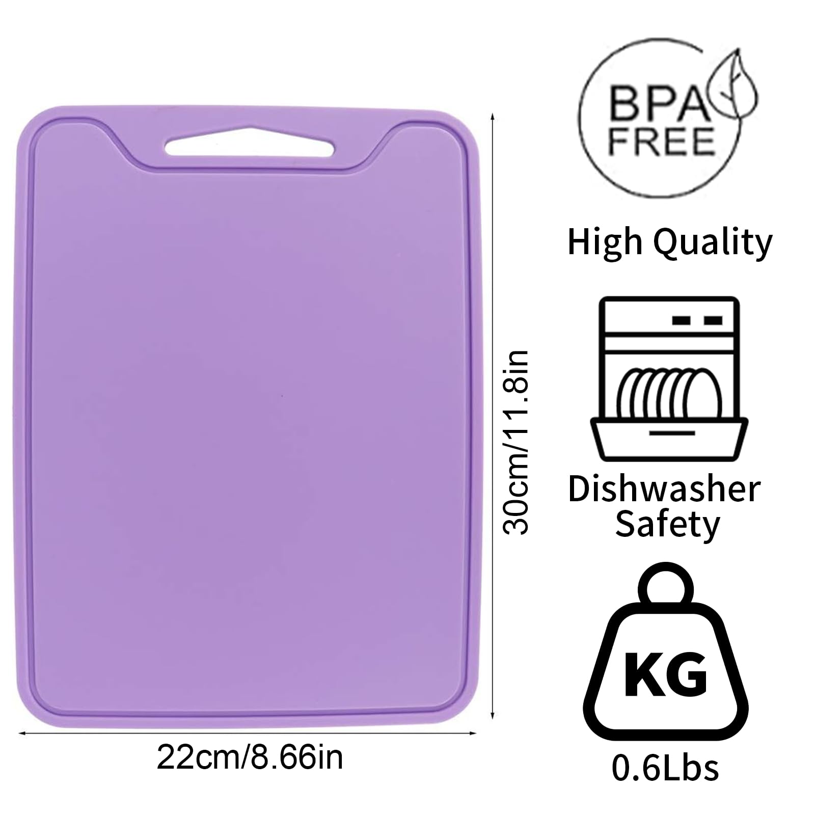 JustHere silicone cutting board, dishwasher safe for quick cleaning.