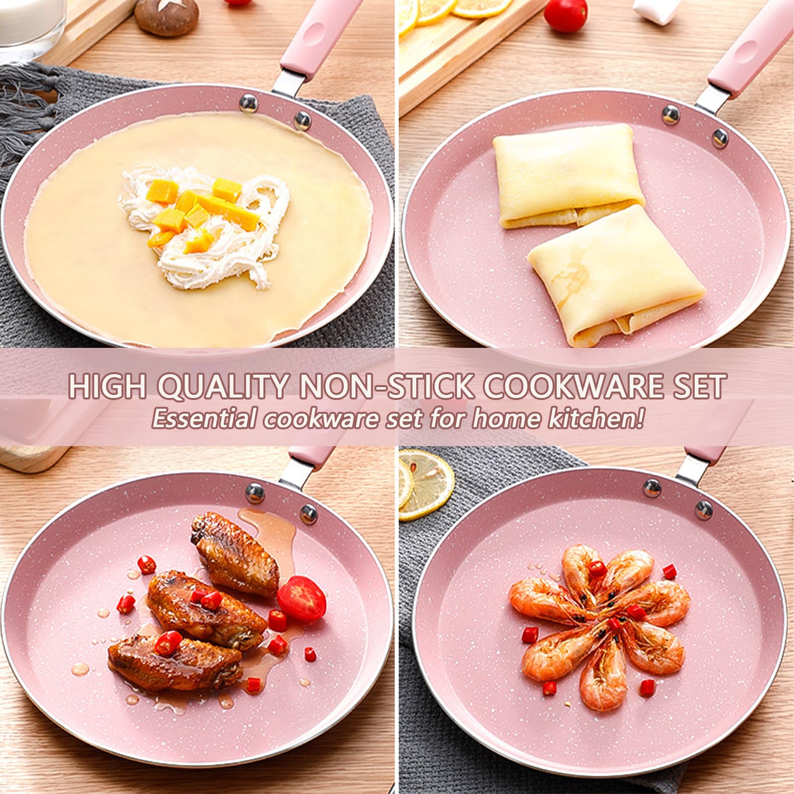 JUSTUP gift-ready pink kitchen set appeals as a stylish, practical present