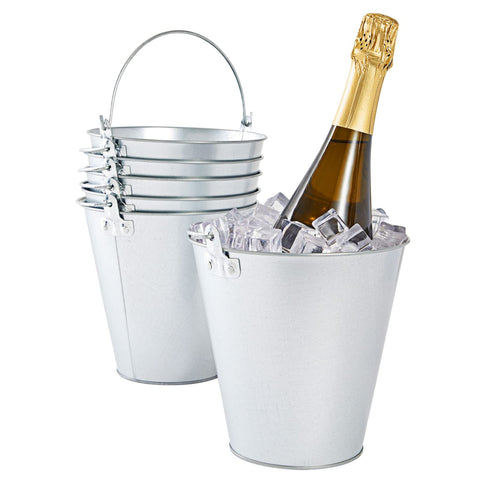 Juvale 100-ounce capacity buckets hold ample ice or beverages for groups.