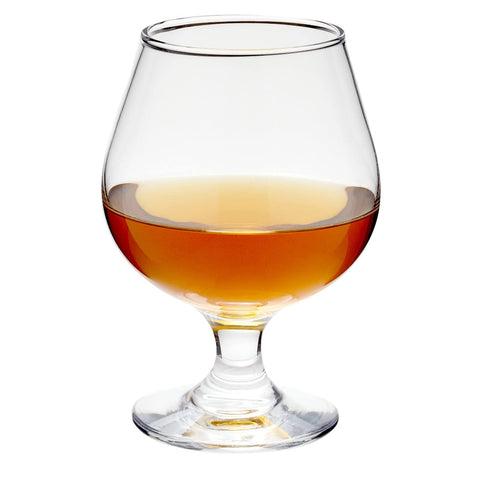 Juvale 13oz capacity pour-ready glass showing ample space for spirits