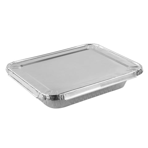 Juvale aluminum pans with lids, freezer-to-oven ready for batch meals and leftovers.