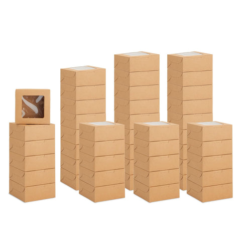 Juvale bakery boxes with window assembly guide simplifies quick packaging.