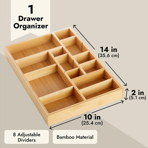 Juvale bathroom drawer organizer tray for cosmetics and toiletries