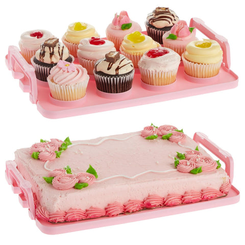 Juvale three-tier cake stand with cover for desserts
