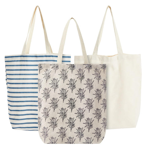 Juvale canvas tote bag with classic linen design, roomy for groceries and daily errands.